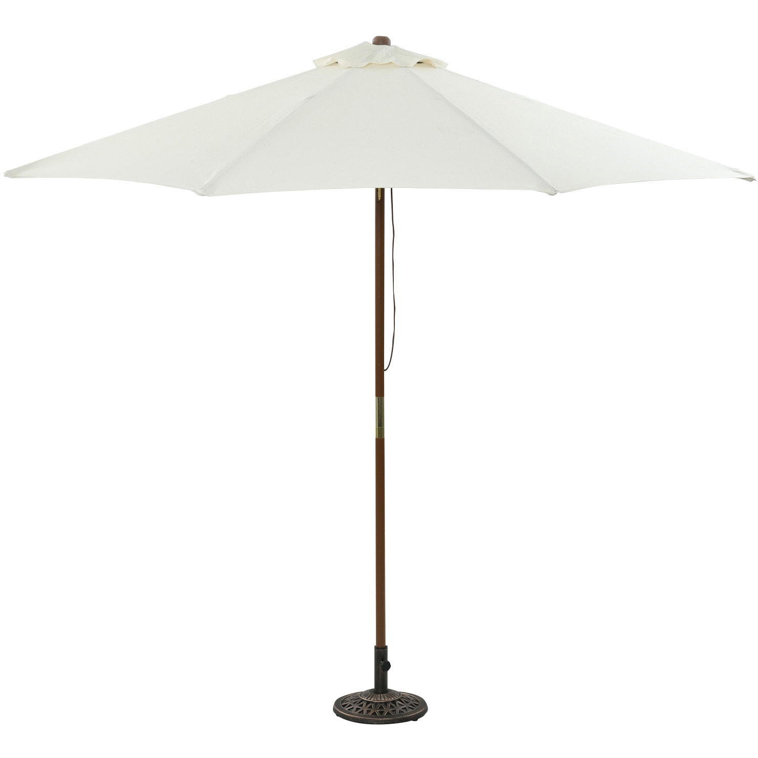 NMP-27(IV) ガーデンパラソル 木製パラソル YAMAZEN(山善) アイボリー