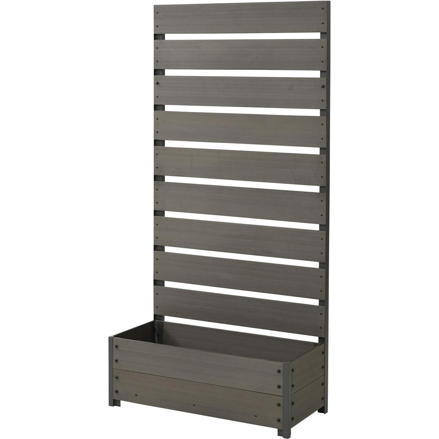 YPF-1570(BR) 人工木 プランターフェンス 高さ150/180cm YAMAZEN(山善