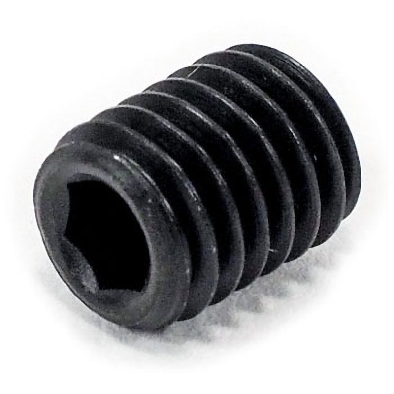 M8×10 六角穴付止めねじ(ホーローセット) くぼみ先(SCM435/黒色酸化