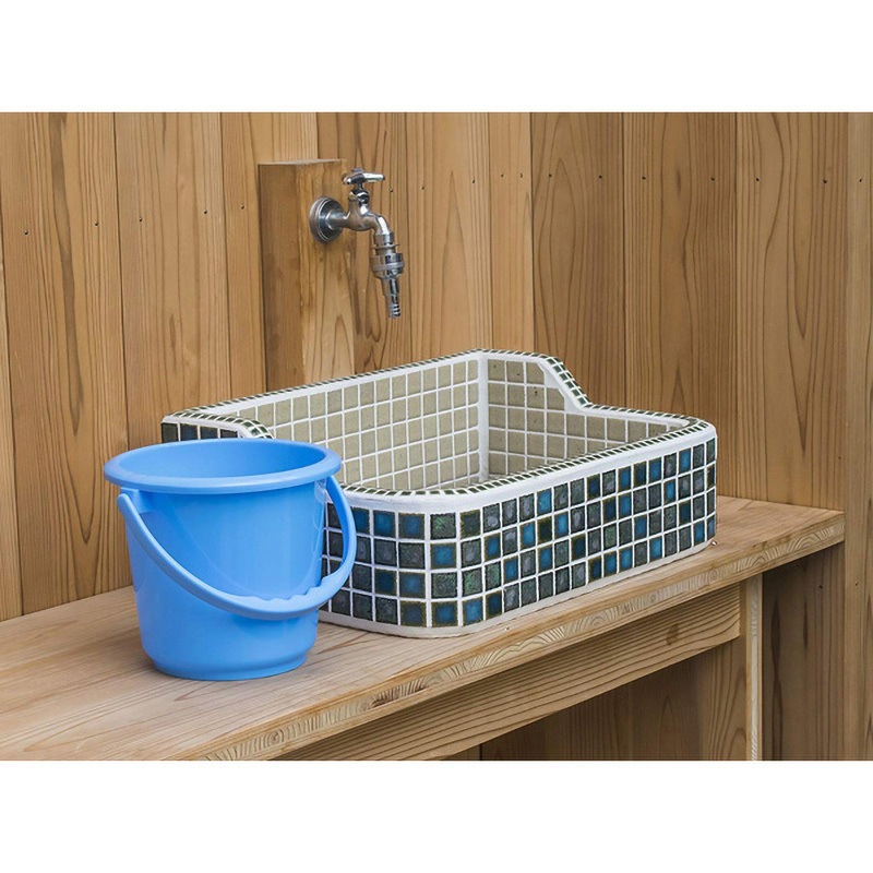 501911 ニュータフバケツ サンコープラスチック ブルー色 5L - 【通販