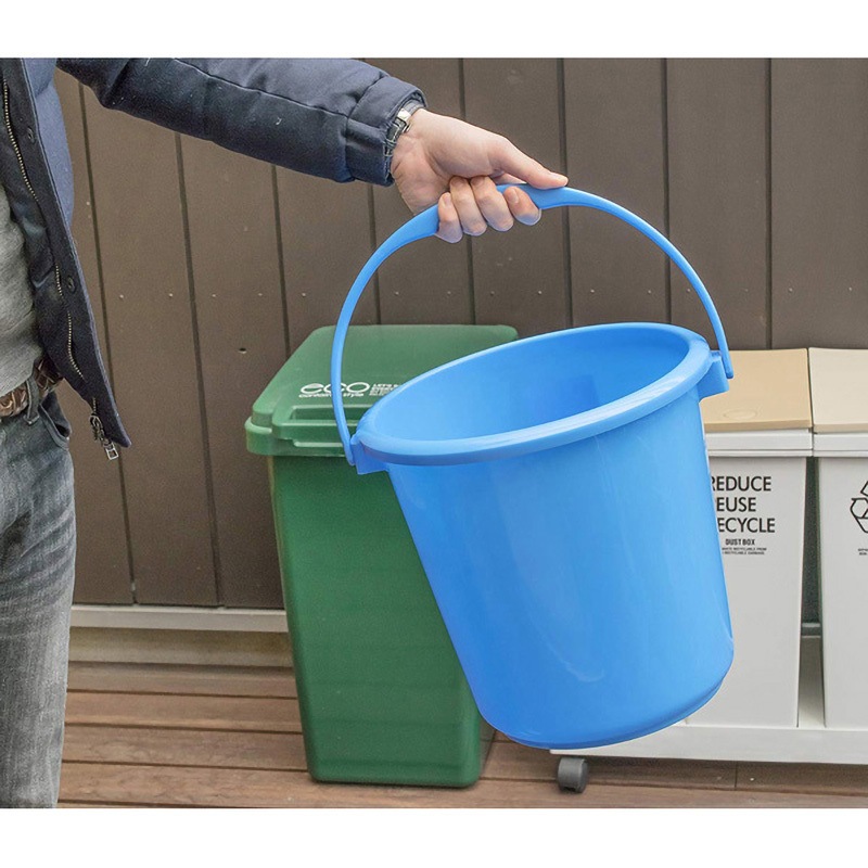 502215 ニュータフバケツ サンコープラスチック ブルー色 13L - 【通販