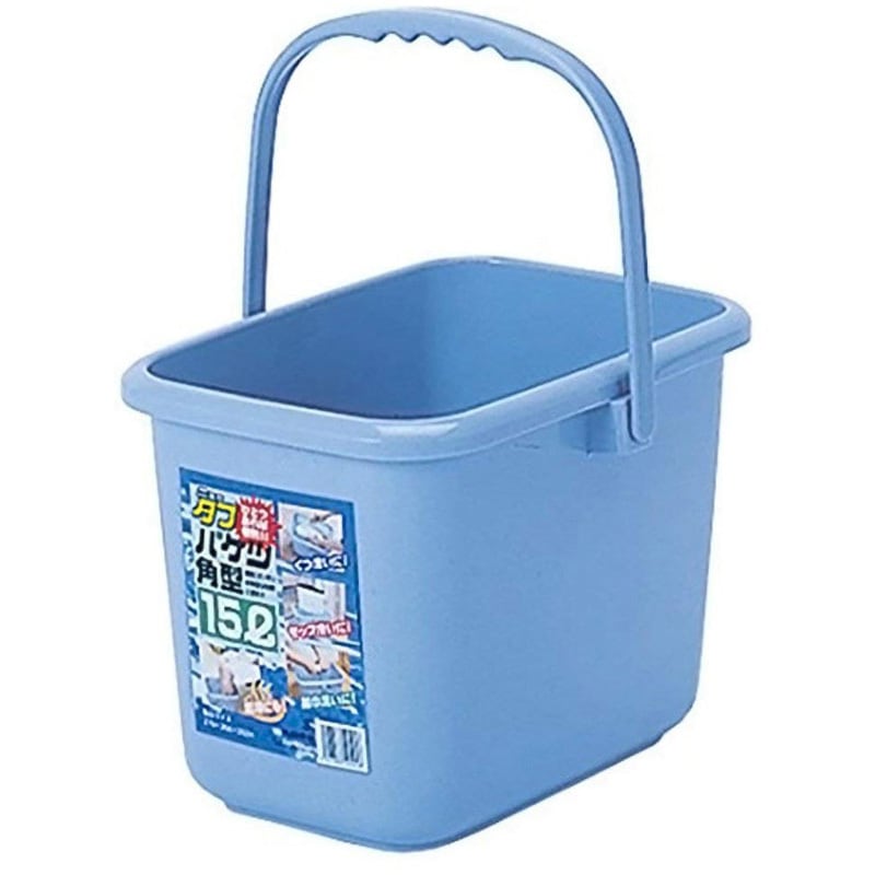 505018 ニュータフバケツ 角型 サンコープラスチック ストーンブルー色