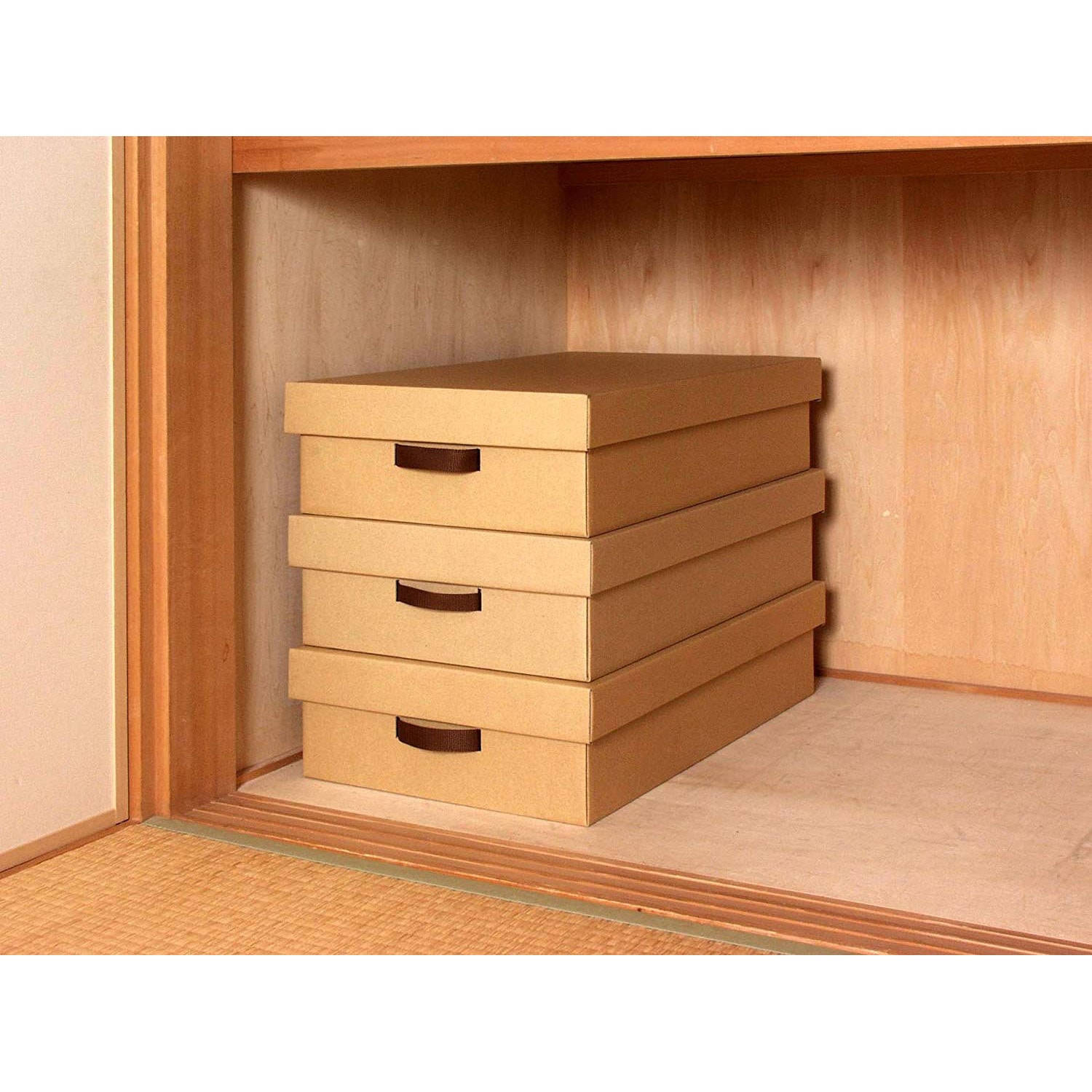 K-41-N フタ式衣装ケース ダンボール収納 東洋ケース ナチュラル色 幅