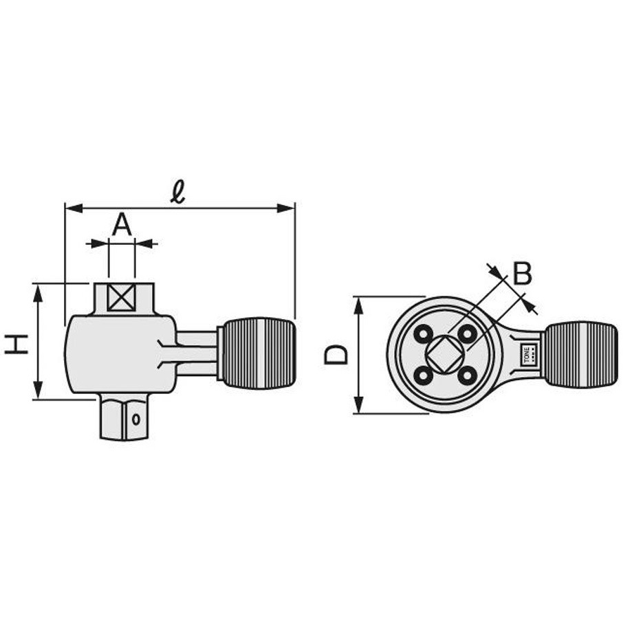 8-300NBA パワーレンチ(本体ヘッドのみ) 1個 TONE(トネ/旧:前田金属工業) 【通販モノタロウ】