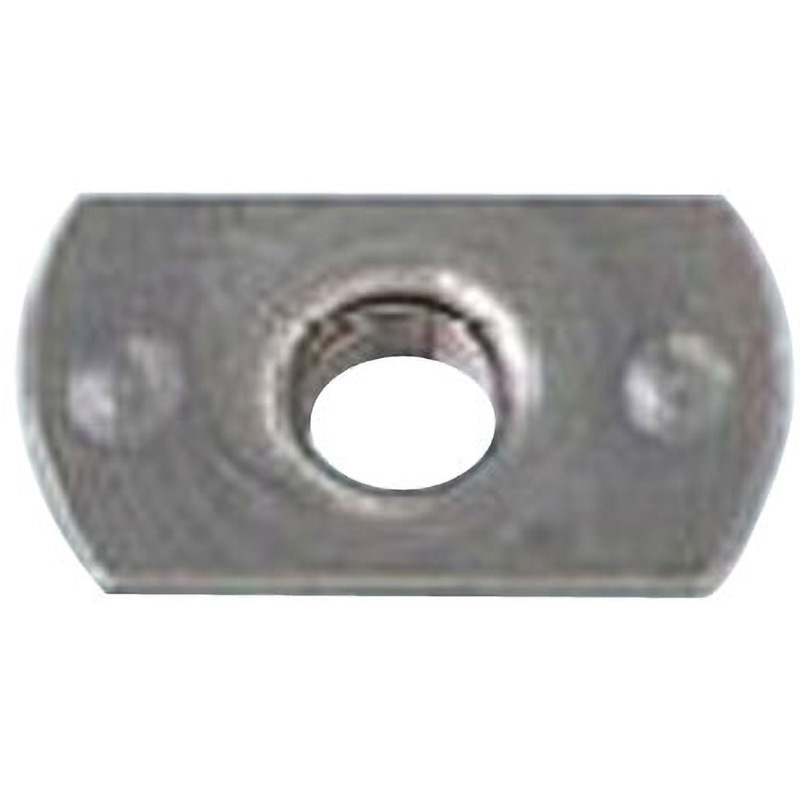 M6 T型溶接ナット(1B)(パイロット無ダボ付)(鉄/3価ホワイト)(小箱) 大阪魂 メートル並目 呼びM6 1箱(400個)