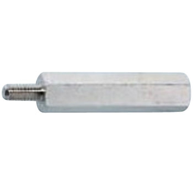 325-6E 六角雄ねじ・雌ねじスペーサー BSB-6E(M3・平径=6)(黄銅(低カドミ材)/ニッケル)(小箱) 廣杉計器 ピッチ0.5 長さ25mm 1箱(500個)