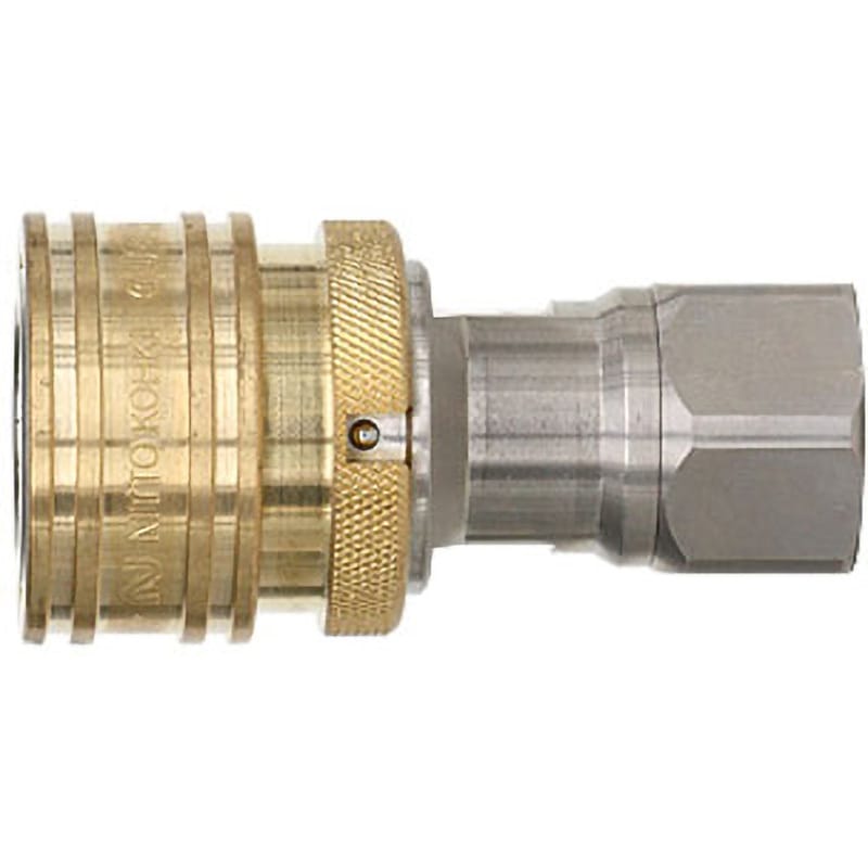 HW-4S-F BRASS FKM 熱水用カプラ 日東工器 最高使用圧力2.0MPa 【通販