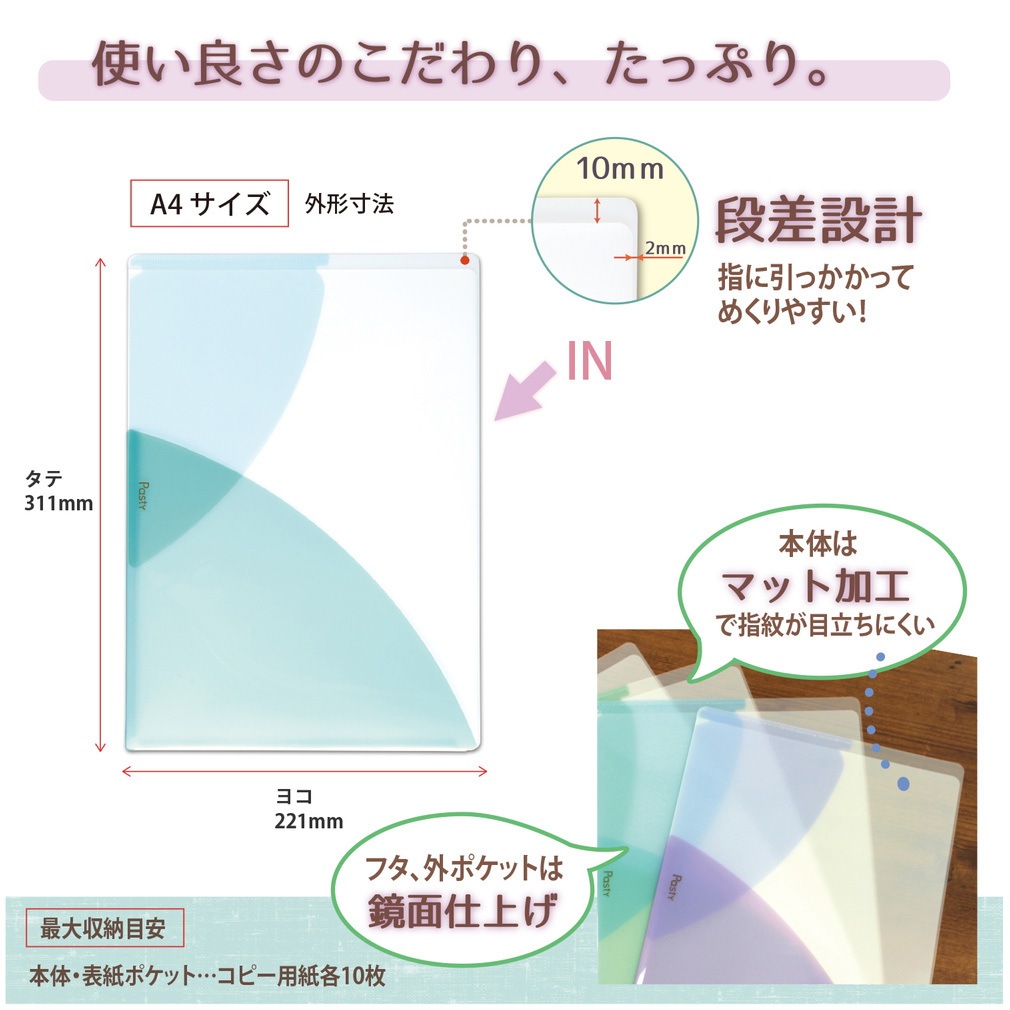 FL-700P4 (98704) Pasty (パスティ) クリアホルダー PLUS(プラス)[文具