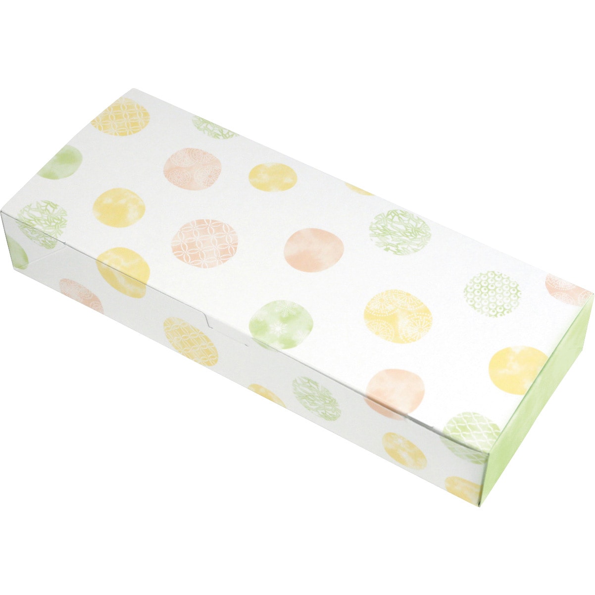 19-464 ルミアサービス箱 和み柄 緑 ヤマニパッケージ 寸法121×301×48mm 1箱(200枚) 19-464