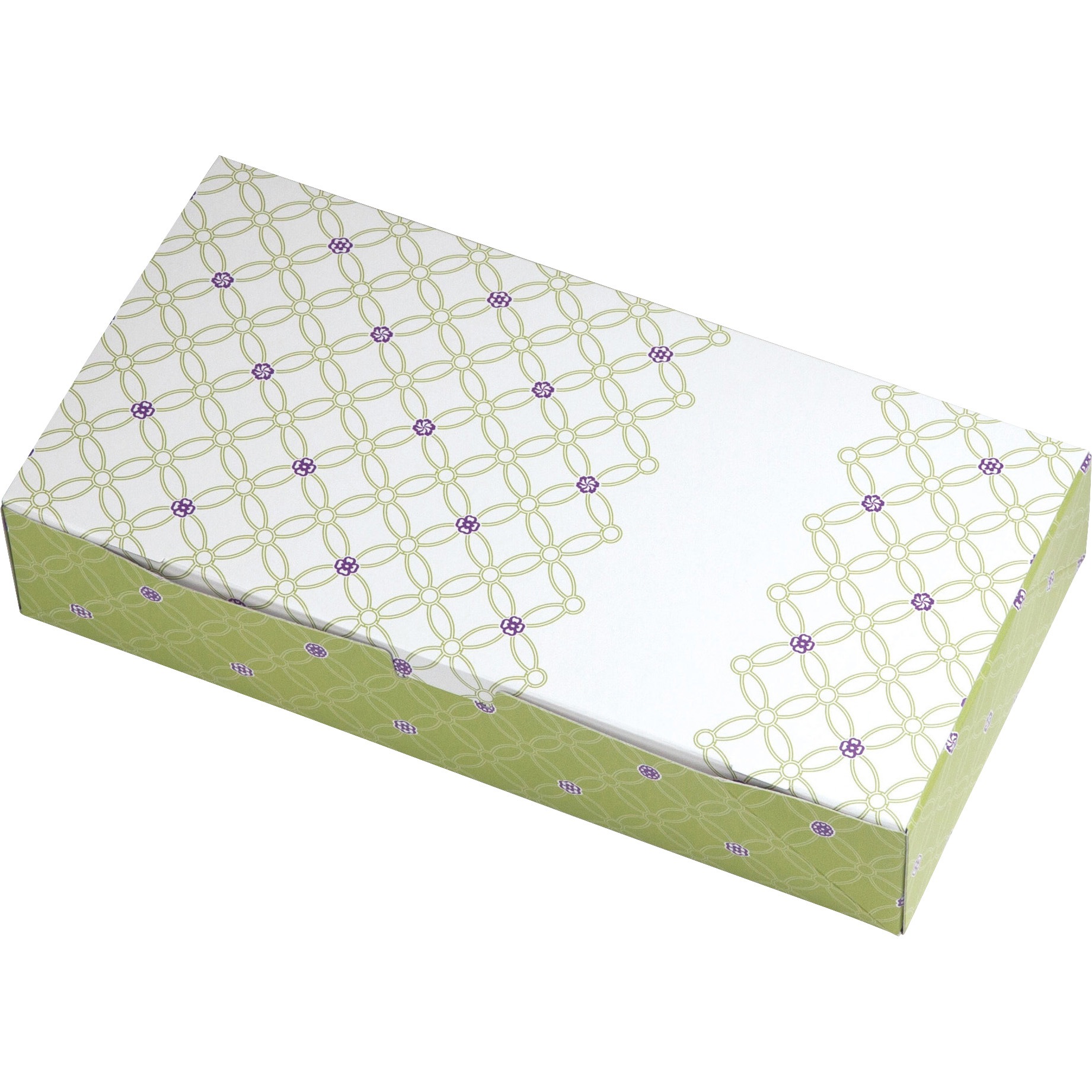 19-652M ルミアサービス箱 七宝 つなぎ もえぎ色 ヤマニパッケージ 寸法243×122×48mm 1箱(200枚) 19-652M