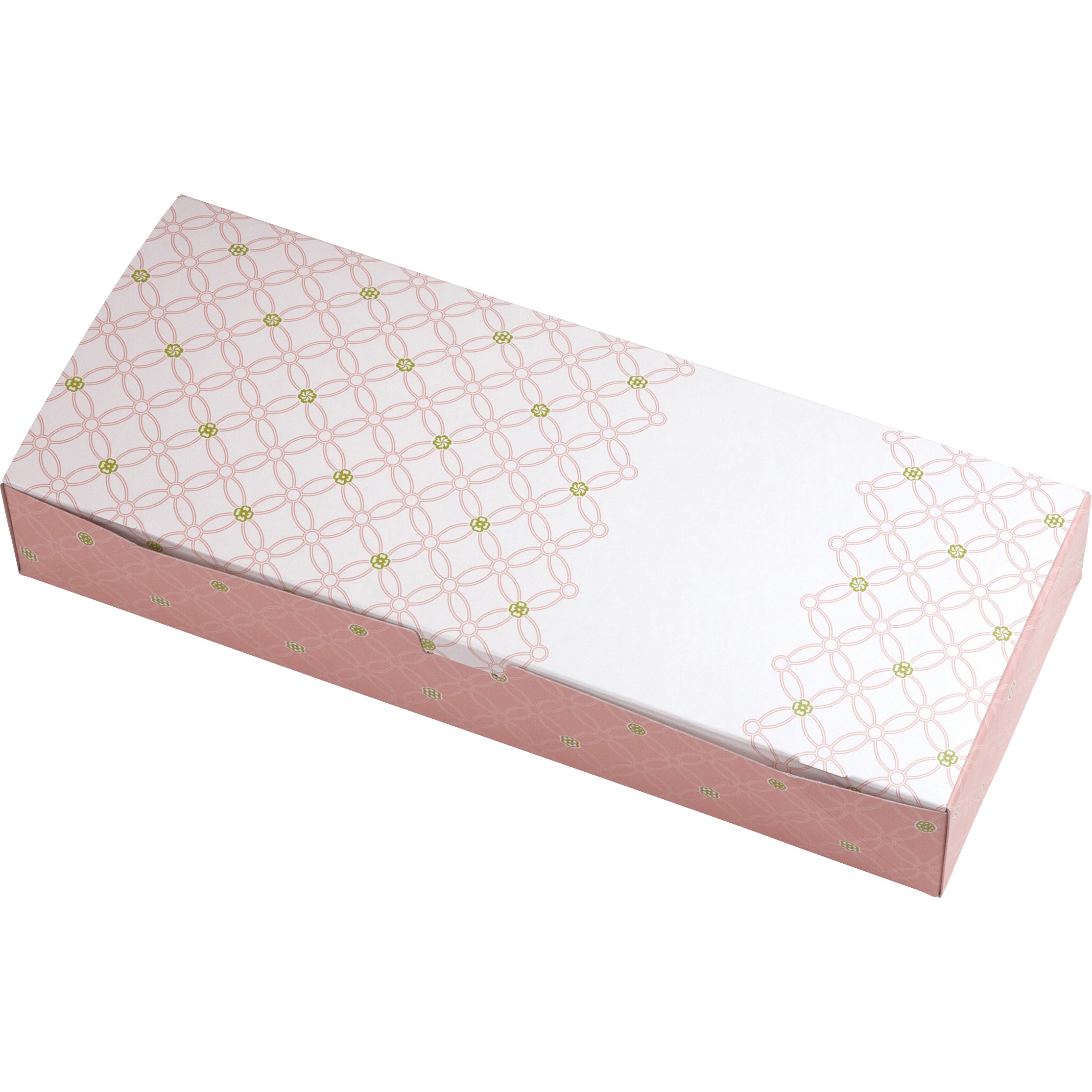 19-653U ルミアサービス箱 七宝 つなぎ うすべに色 ヤマニパッケージ 寸法303×122×48mm 1箱(200枚) 19-653U