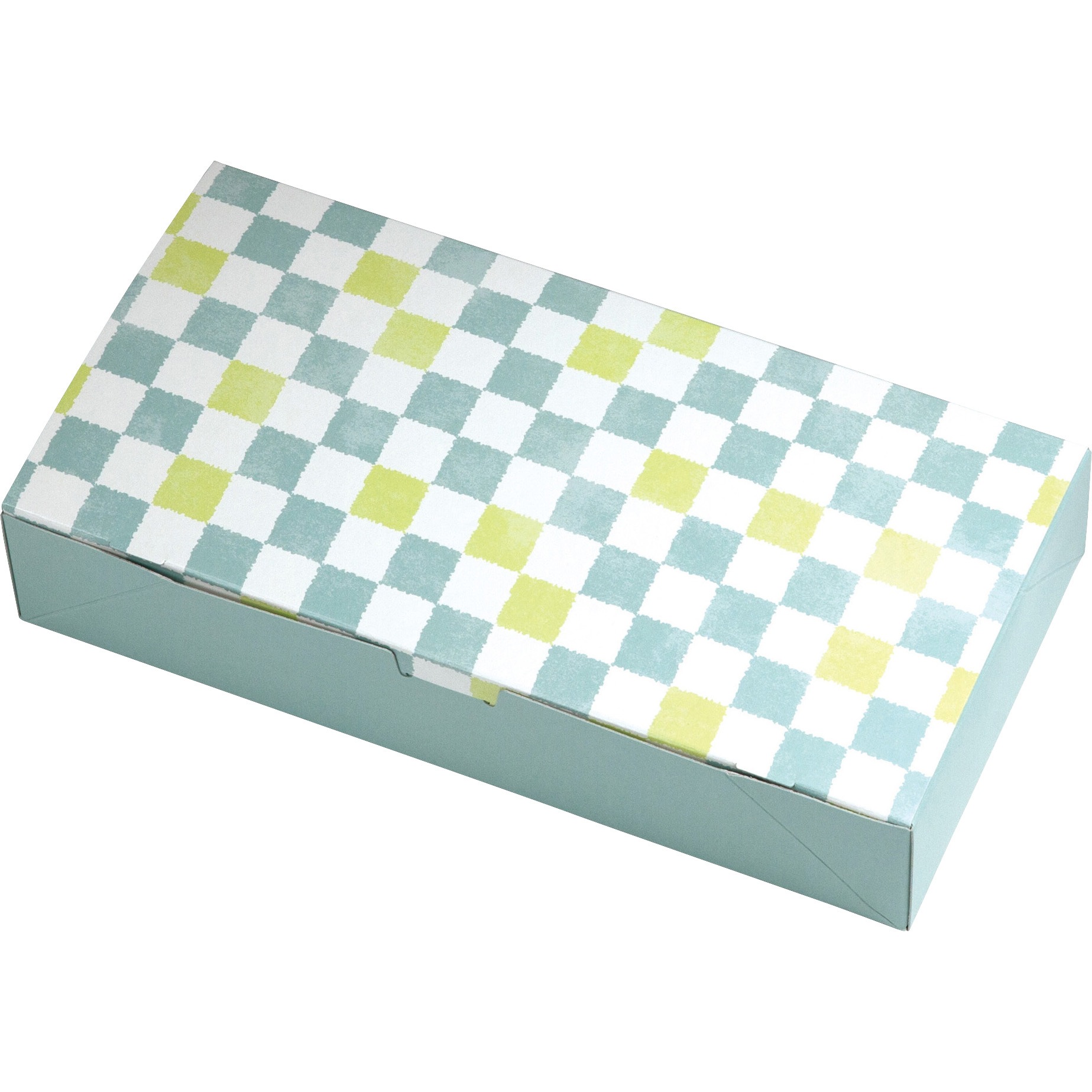 19-664S ルミアサービス箱 格子 そら色 ヤマニパッケージ 寸法243×122×48mm 1箱(200枚) 19-664S