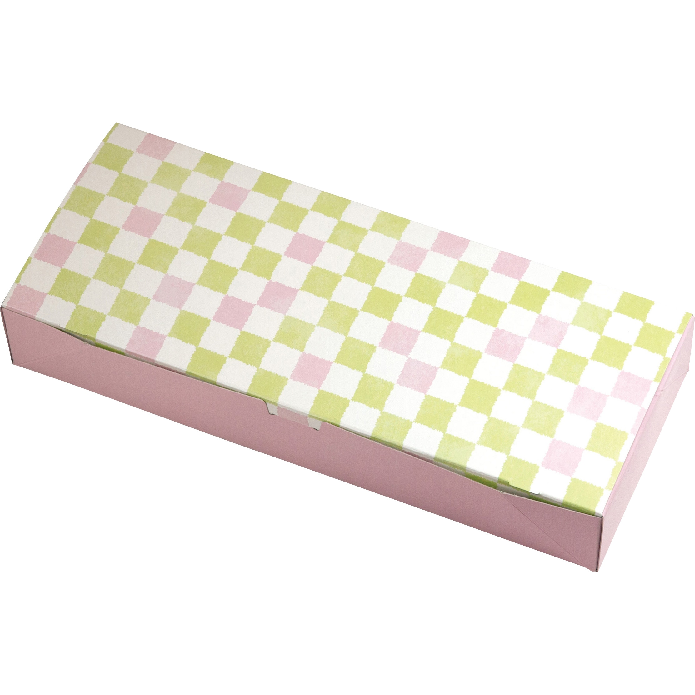 19-665W ルミアサービス箱 格子 わかくさ色 ヤマニパッケージ 寸法303×122×48mm 1箱(200枚) 19-665W