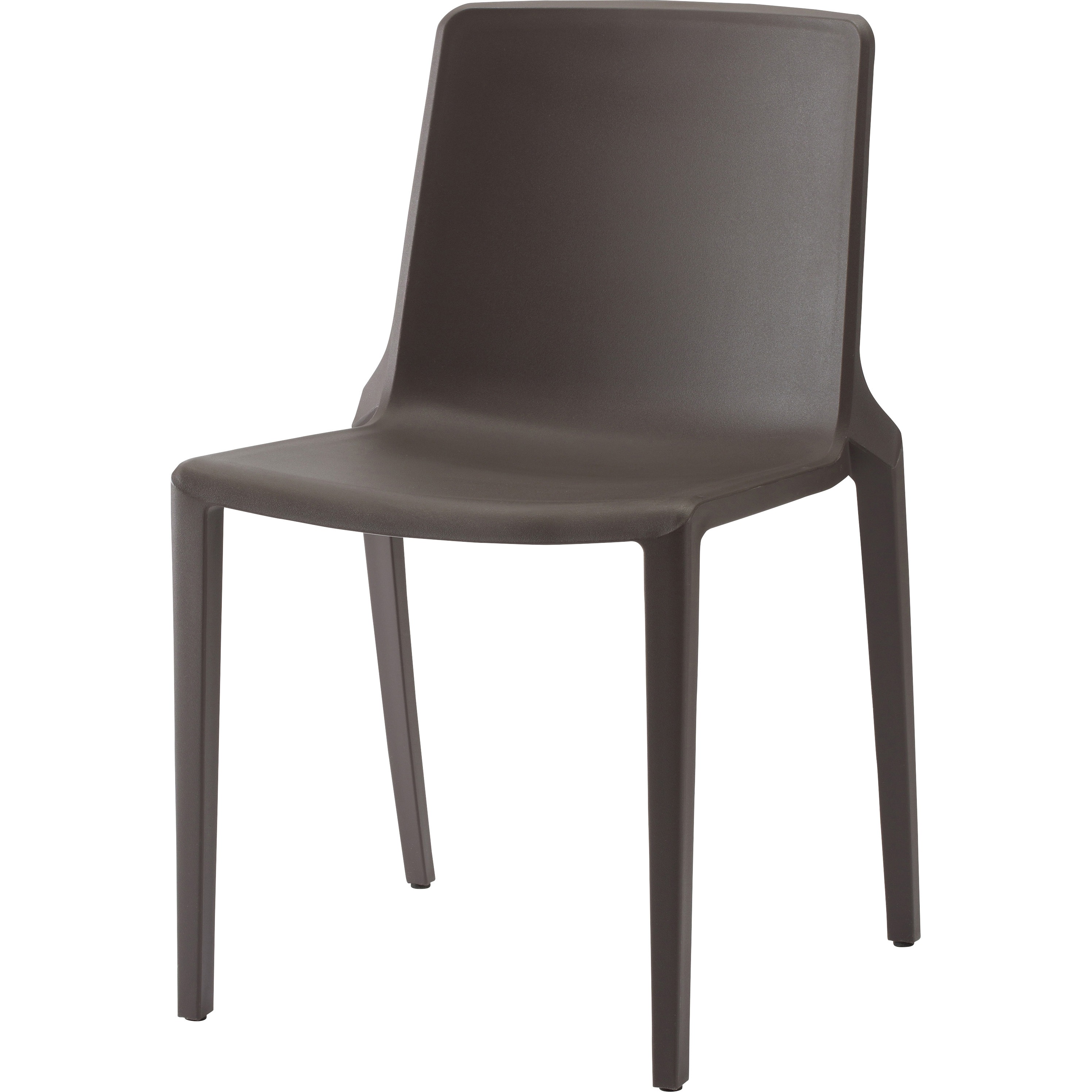 LE-2100-BR LEO スタッキングチェア LION (ライオン事務器) ブラウン色 高さ805mm幅502mm奥行550mm  LE-2100-BR