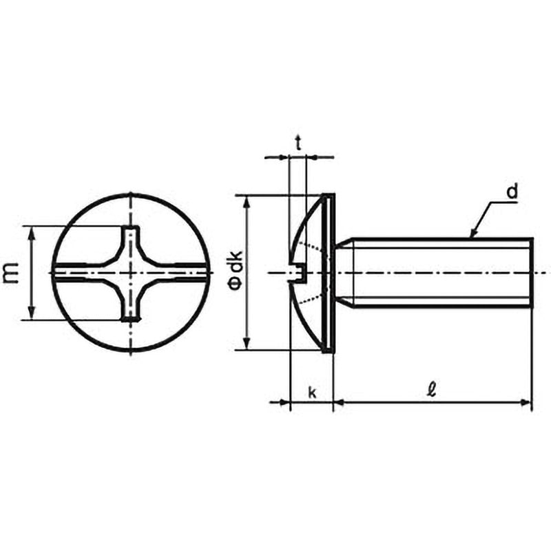 M4×8 (+-)トラス小ねじ(黄銅/クローム)(小箱) 大阪魂 呼びM4長さ8mm 1箱(1500個)