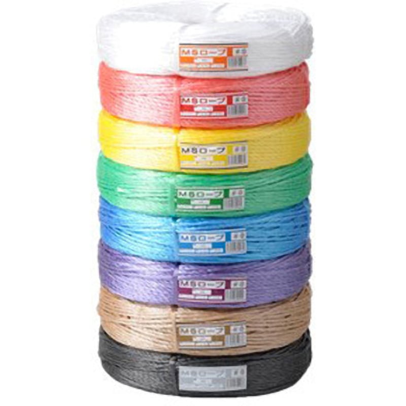 A8 150m MSロープ 丸三産業 赤色 幅8mm長さ150m 1セット(5巻)