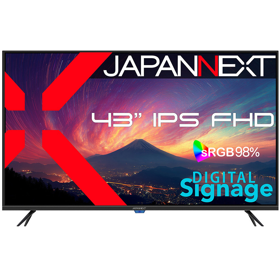 JN-IPS43FHD2-U 43型/1920×1080/HDMI×3/ブラック/スピーカー有/2年保証 JAPANNEXT 半光沢 パネルIPS(ADS) 軽減