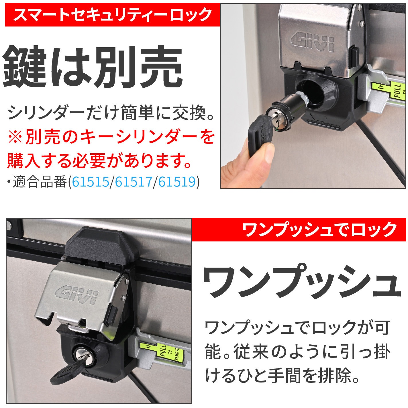 屋根屋道具 61283 GIVI 37L TREKKER OUTBACK 1個 GIVI(ジビ) 【通販モノタロウ】