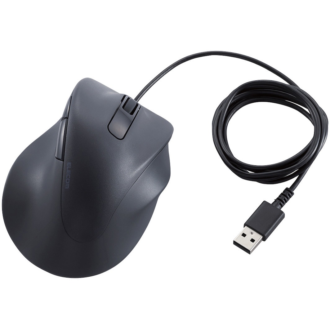 M-XGXL30UBSKBK マウス 有線 静音 5ボタン 右手専用 抗菌 XL