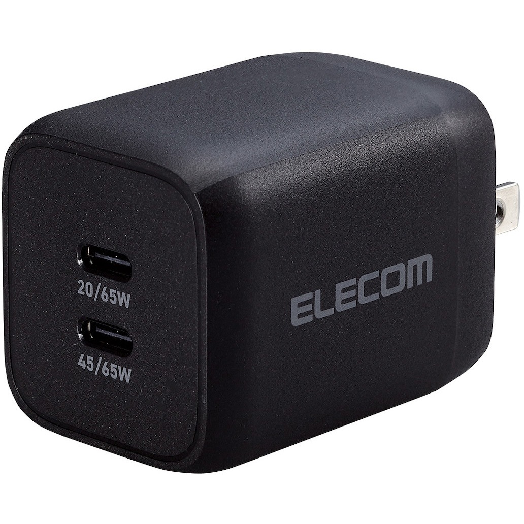 ACDC-PD4365BK ノートパソコン 充電器 PD65W PPS対応 Type-C×2