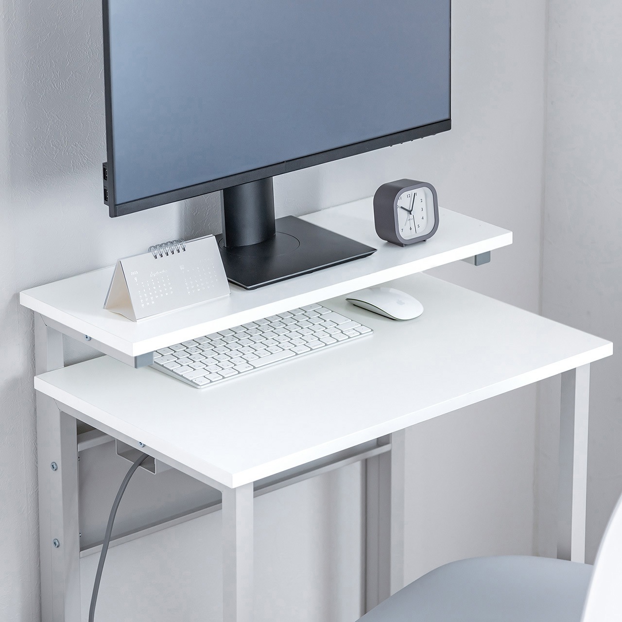 100-DESKF060W ラック シンプルタイプ サンワダイレクト ホワイト   100-DESKF060W