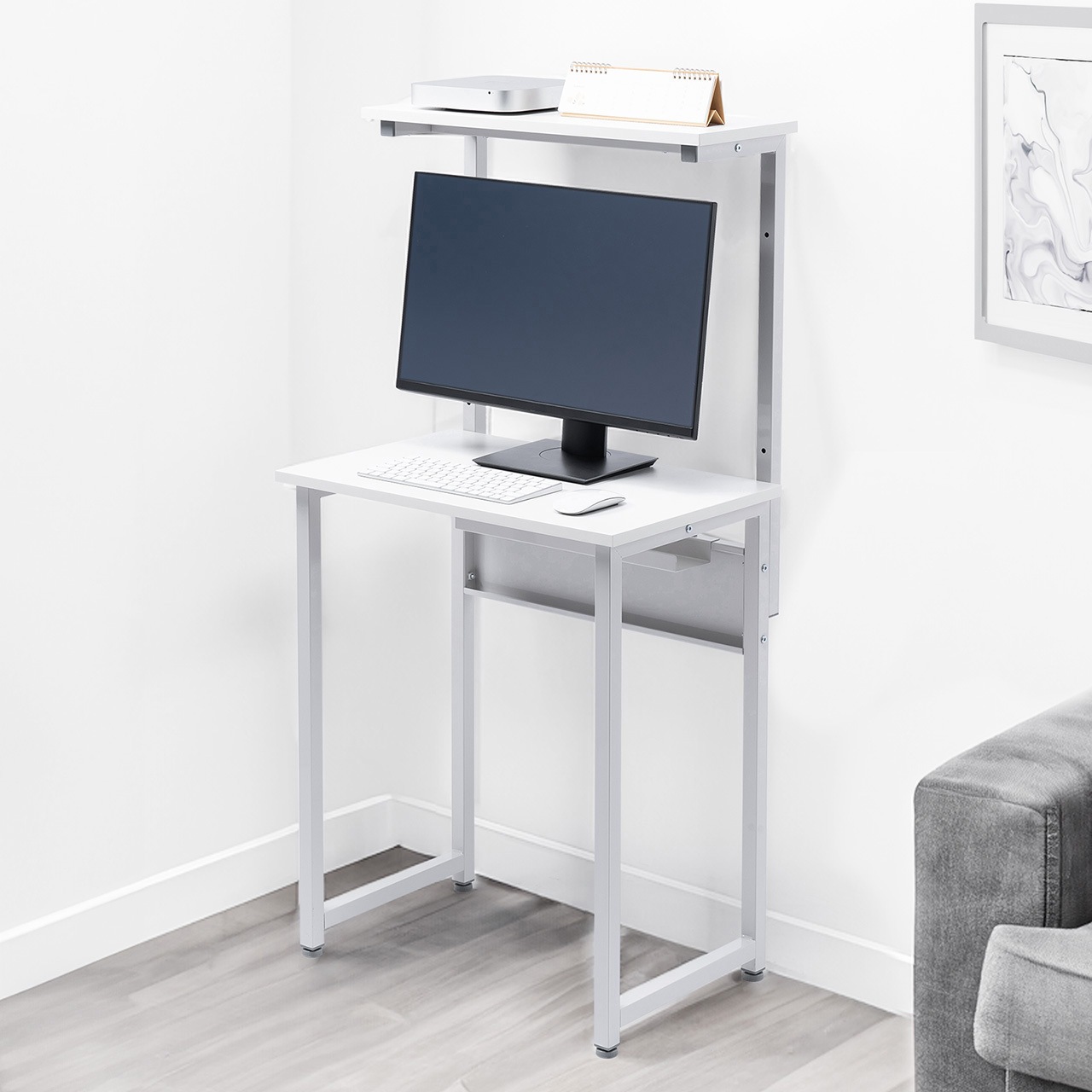 100-DESKF060W ラック シンプルタイプ サンワダイレクト ホワイト   100-DESKF060W