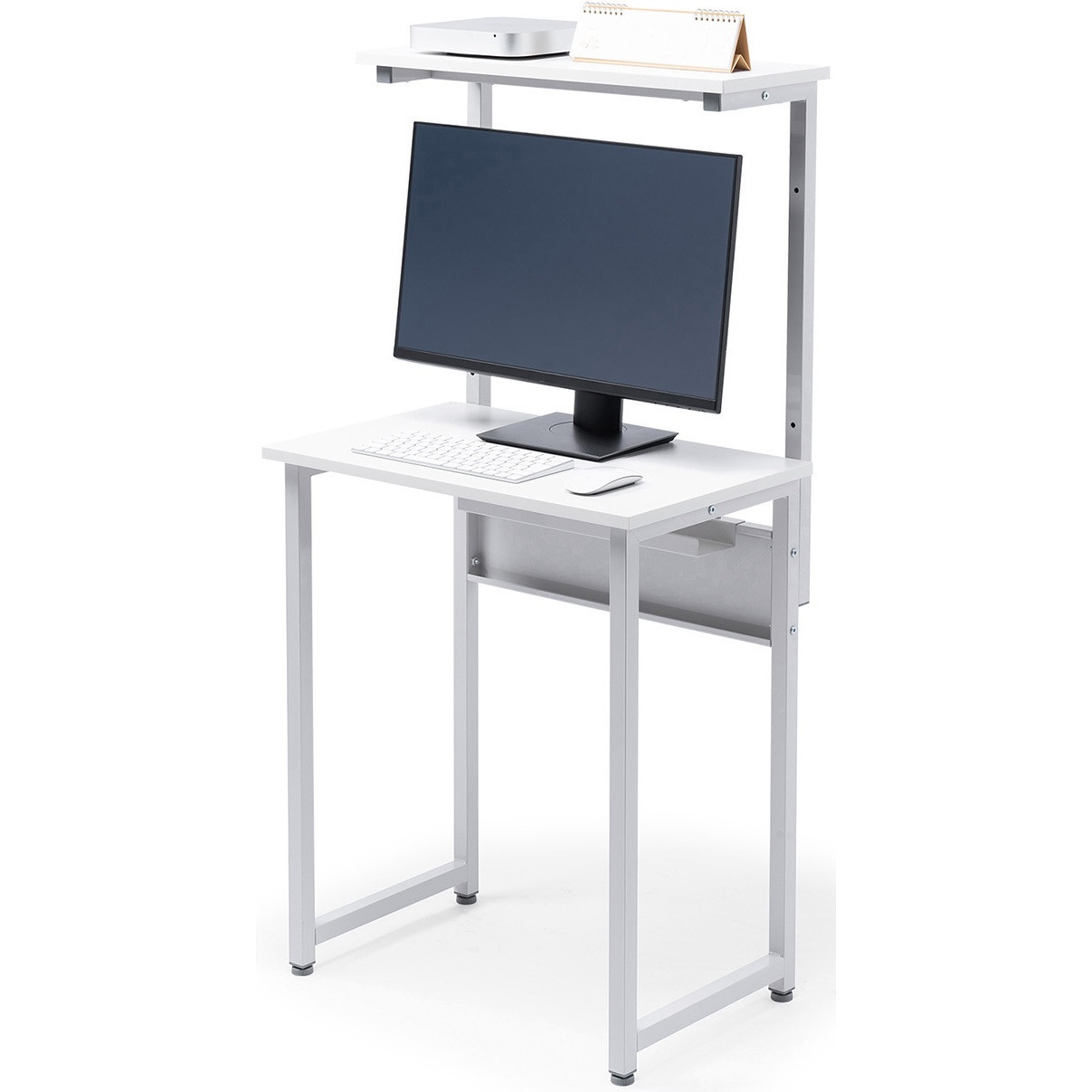 100-DESKF060W ラック シンプルタイプ サンワダイレクト ホワイト   100-DESKF060W