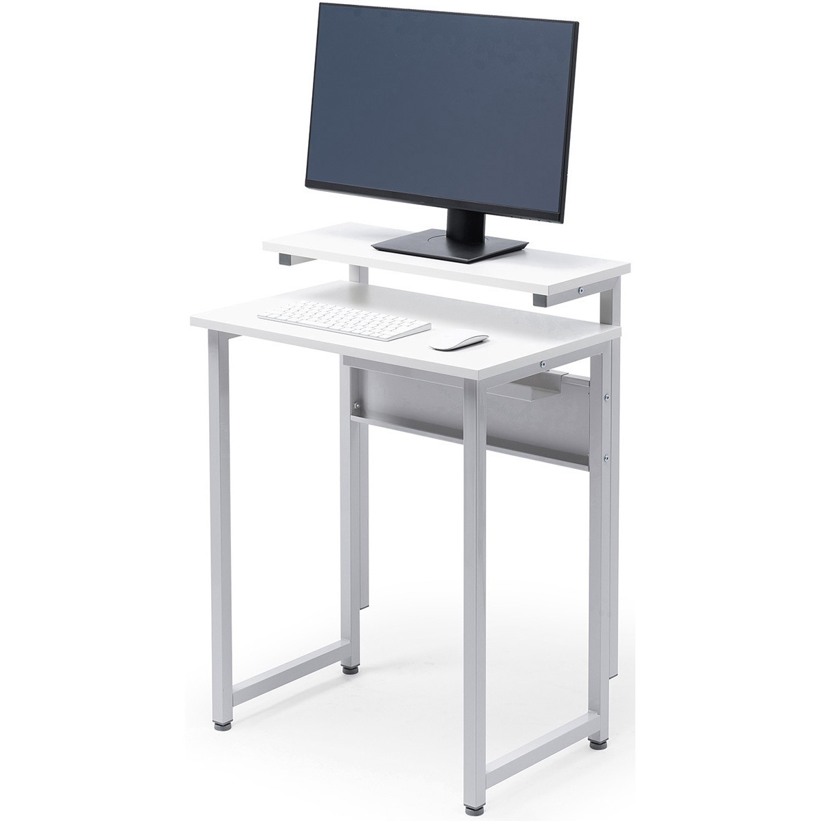 100-DESKF060W ラック シンプルタイプ サンワダイレクト ホワイト   100-DESKF060W