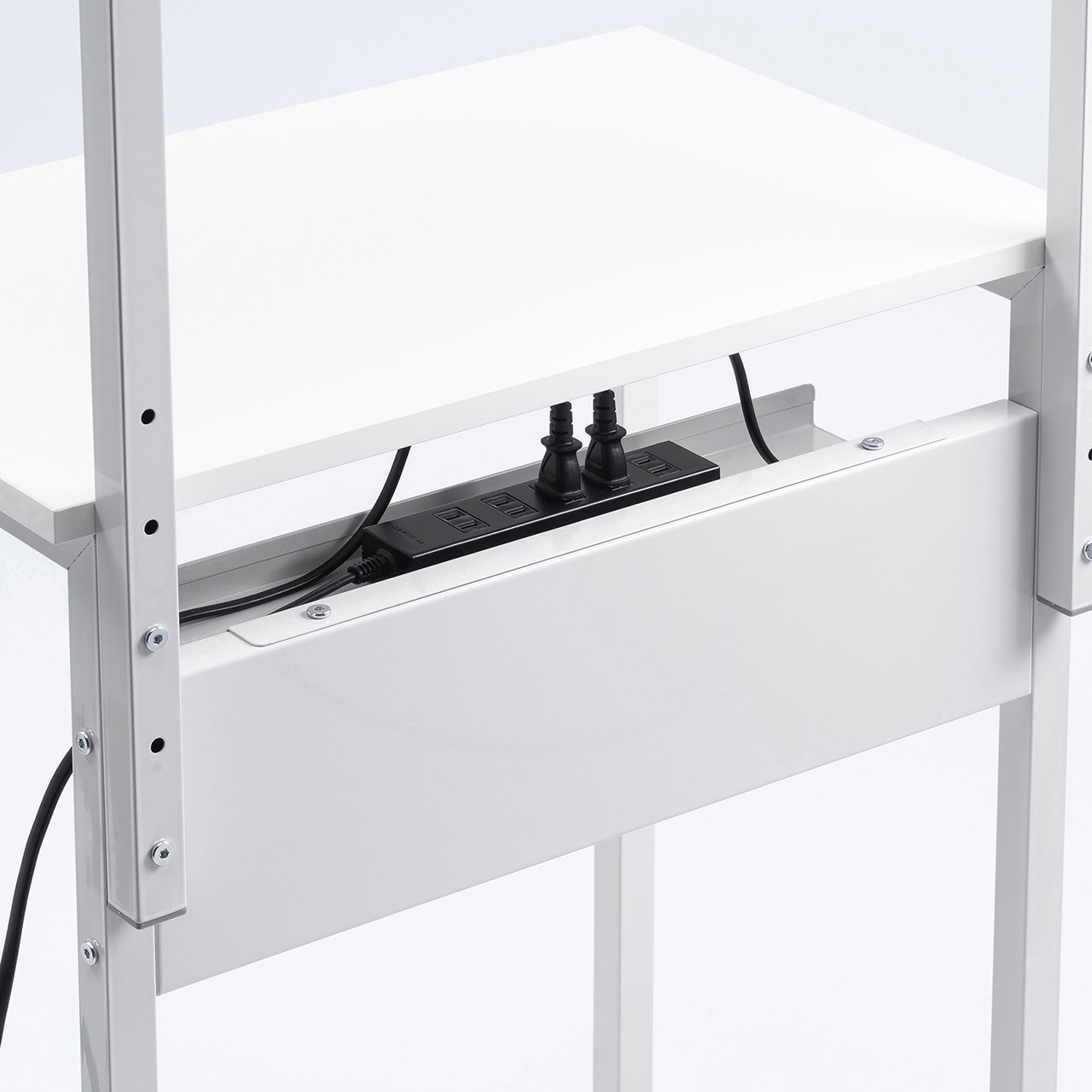 100-DESKF060W ラック シンプルタイプ サンワダイレクト ホワイト   100-DESKF060W