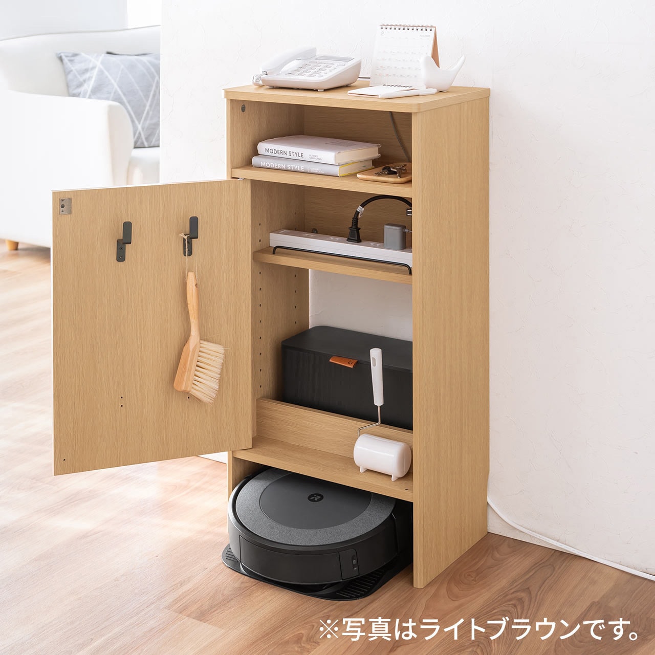 200-CB062W 収納ボックス ロボット掃除機対応 サンワダイレクト 1台