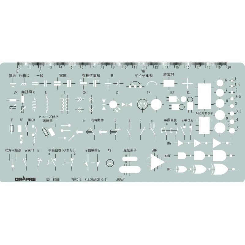 Amazon | ドラパス テンプレート E221 楕円定規 5度 & 10度