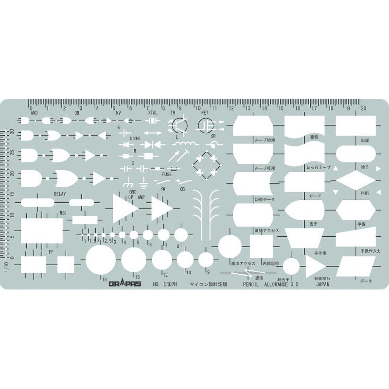 ドラパス テンプレート E407 マイコン設計定規 31407 bme6fzu Amazon | ドラパス テンプレート E407 マイコン設計定規 31407
