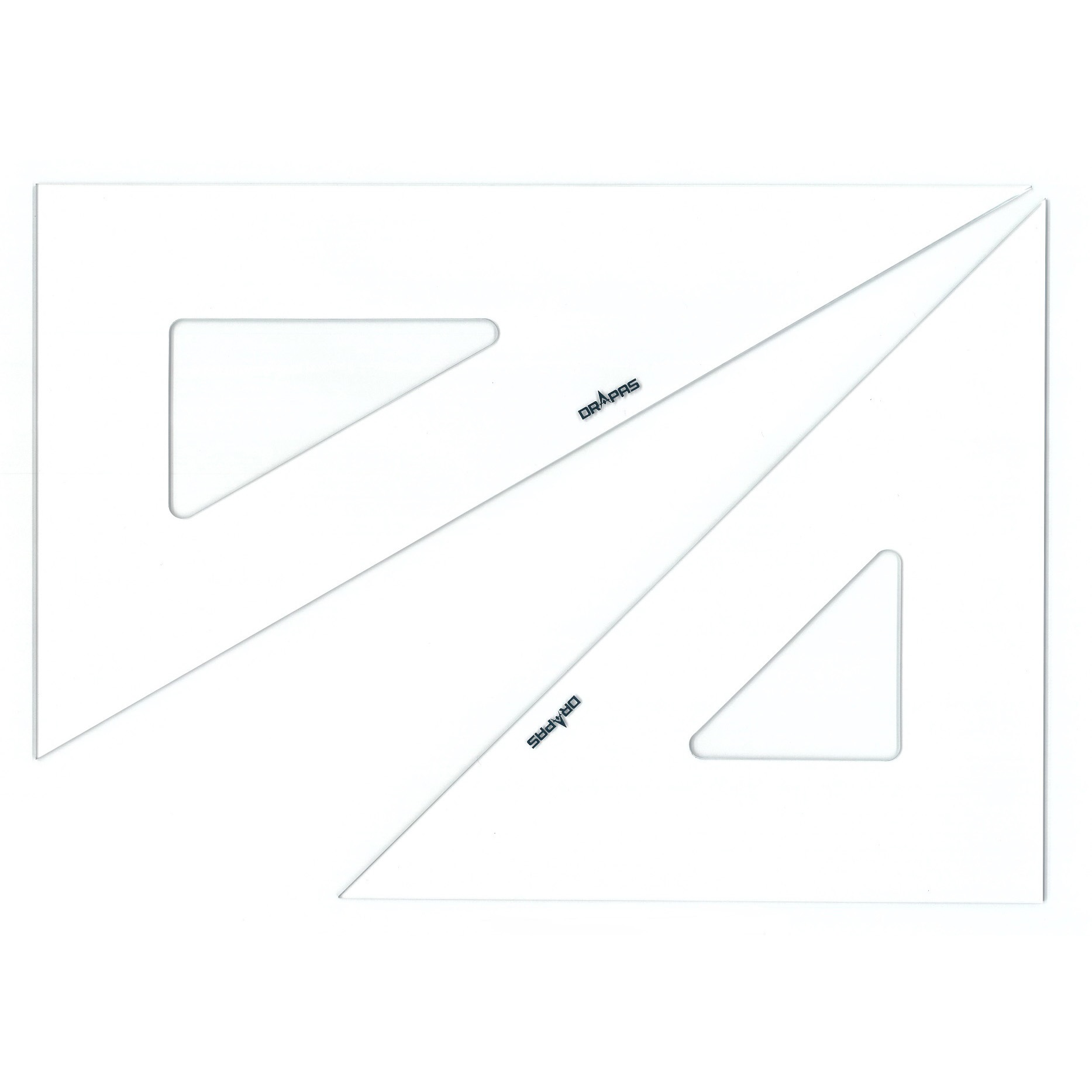 三角定規(目盛なし 2mm厚) ドラパス 【通販モノタロウ】