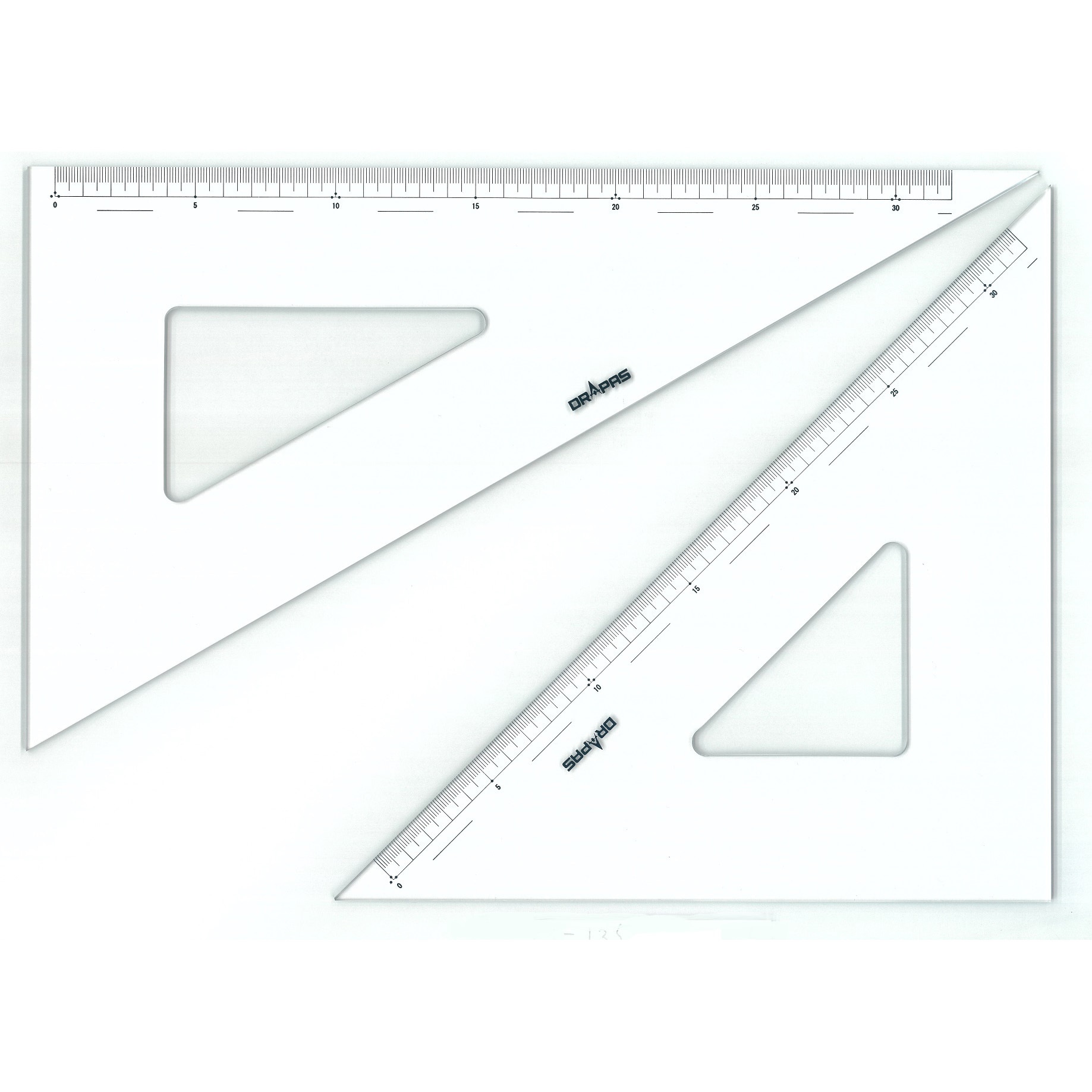 【在庫処分】ドラパス 三角定規 目盛なし 3mm厚 60cm 13037 送料無料】ドラパス 三角定規 目盛なし 3mm厚 60cm 13037 【三角定規