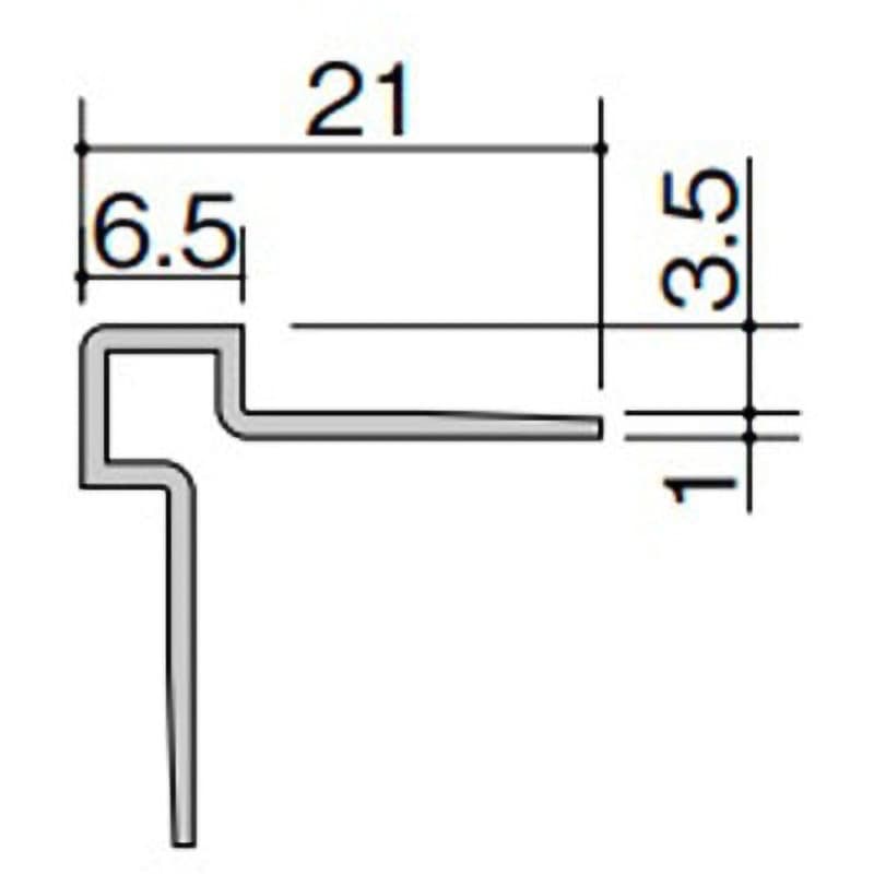 ZK-1201Q セラール施工部材 アルミジョイナー 出隅用 Q形状 AICA
