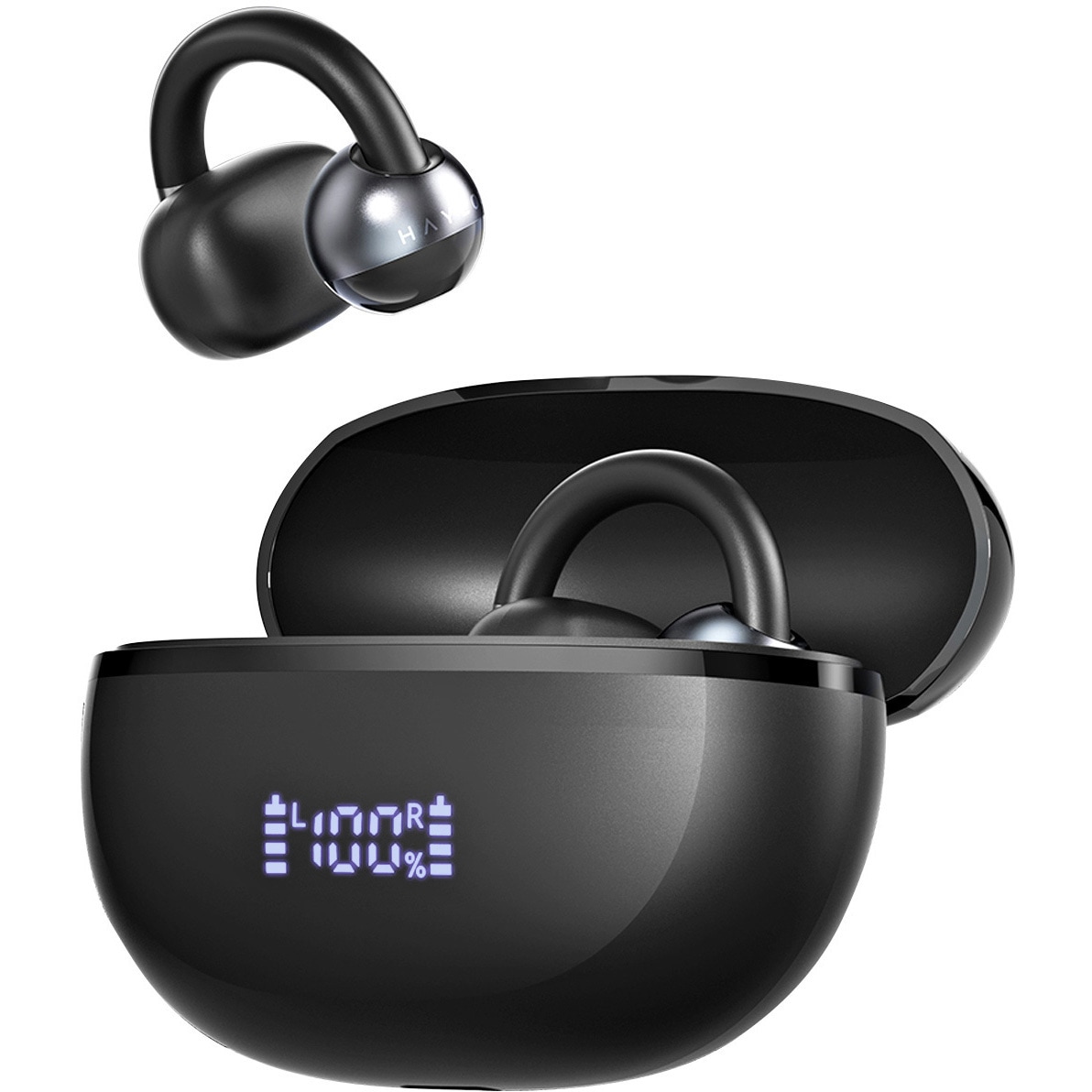 HL-AFBK Airfree イヤーカフ型ワイヤレスイヤホン Haylou ブラック色