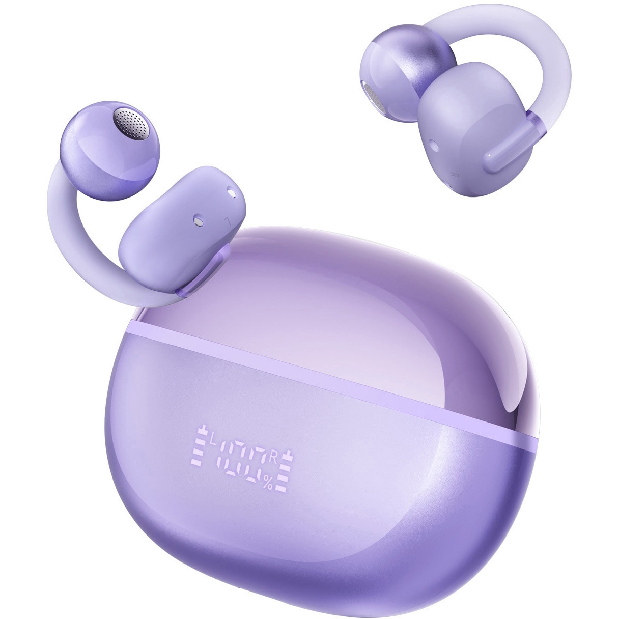 HL-AFPL Airfree イヤーカフ型ワイヤレスイヤホン Haylou パープル色