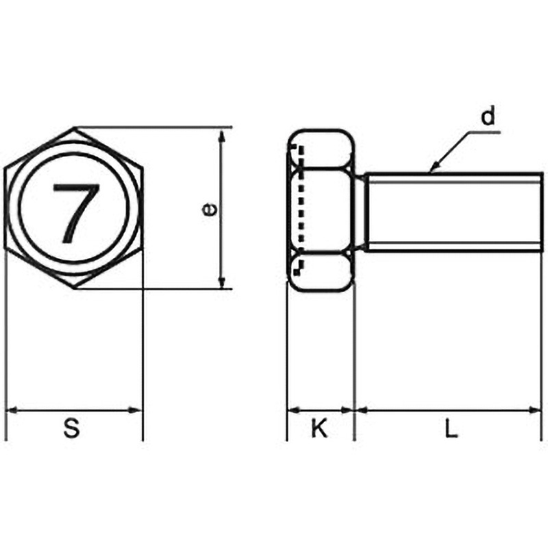 M10×20 鋼7マーク小形アプセット小ねじ細目(鉄/3価ホワイト)(小箱) 大阪魂 呼びM10長さ20mm 1箱(200個)