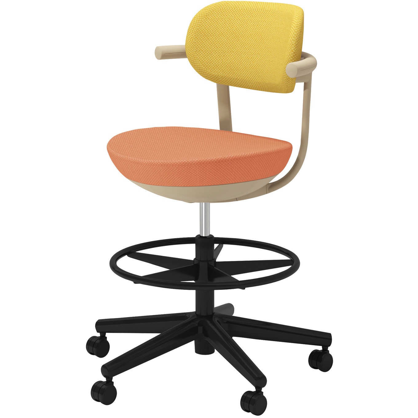 C07-B21CU-1K0Y1S1 オフィスチェアー パロ 背クッション ハイタイプ(配送・組立サービス付き) コクヨ ポリウレタン巻きキャスター 肘掛あり 50,988円