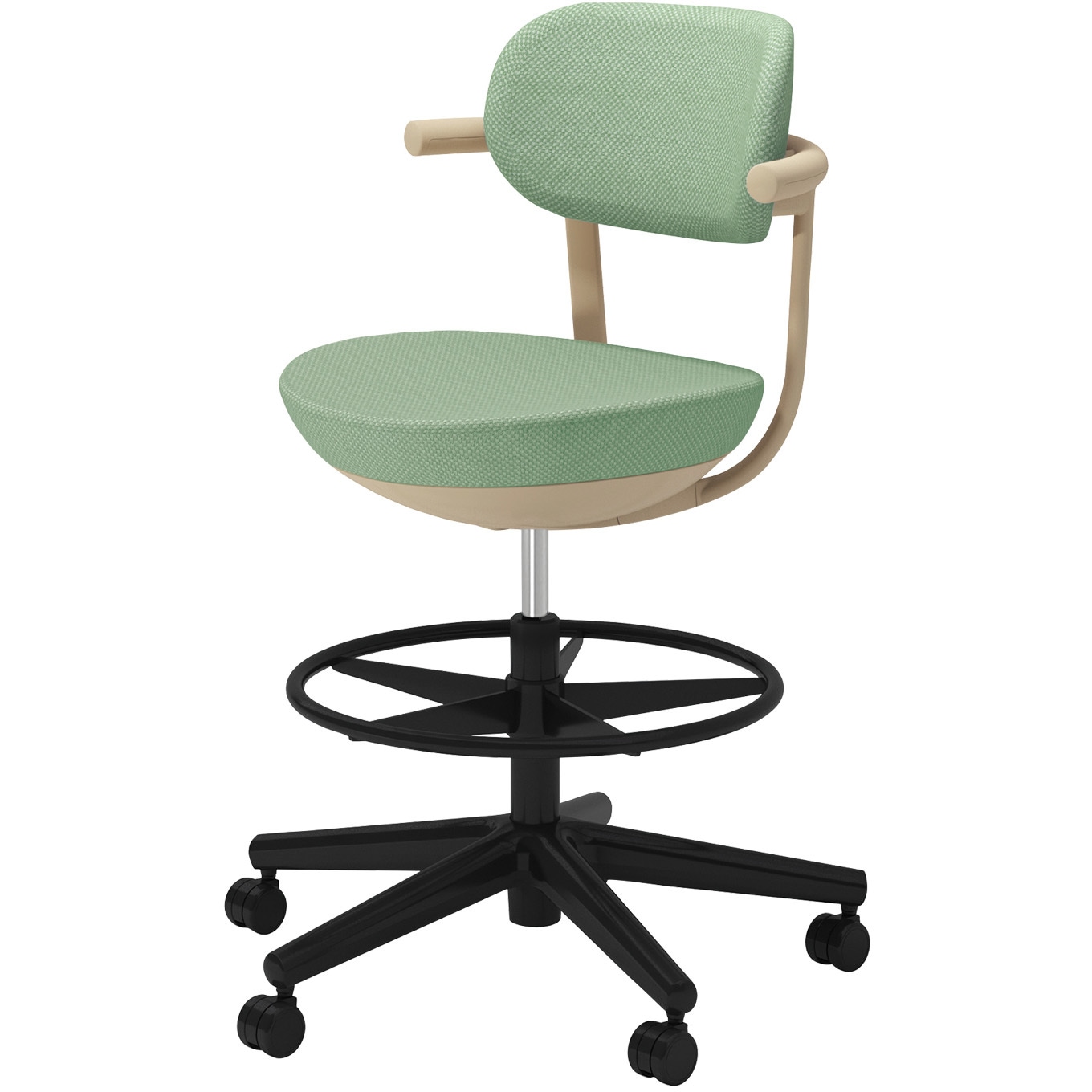 C07-B21CU-1K2J2J1 オフィスチェアー パロ 背クッション ハイタイプ(配送・組立サービス付き) コクヨ ポリウレタン巻きキャスター 肘掛あり