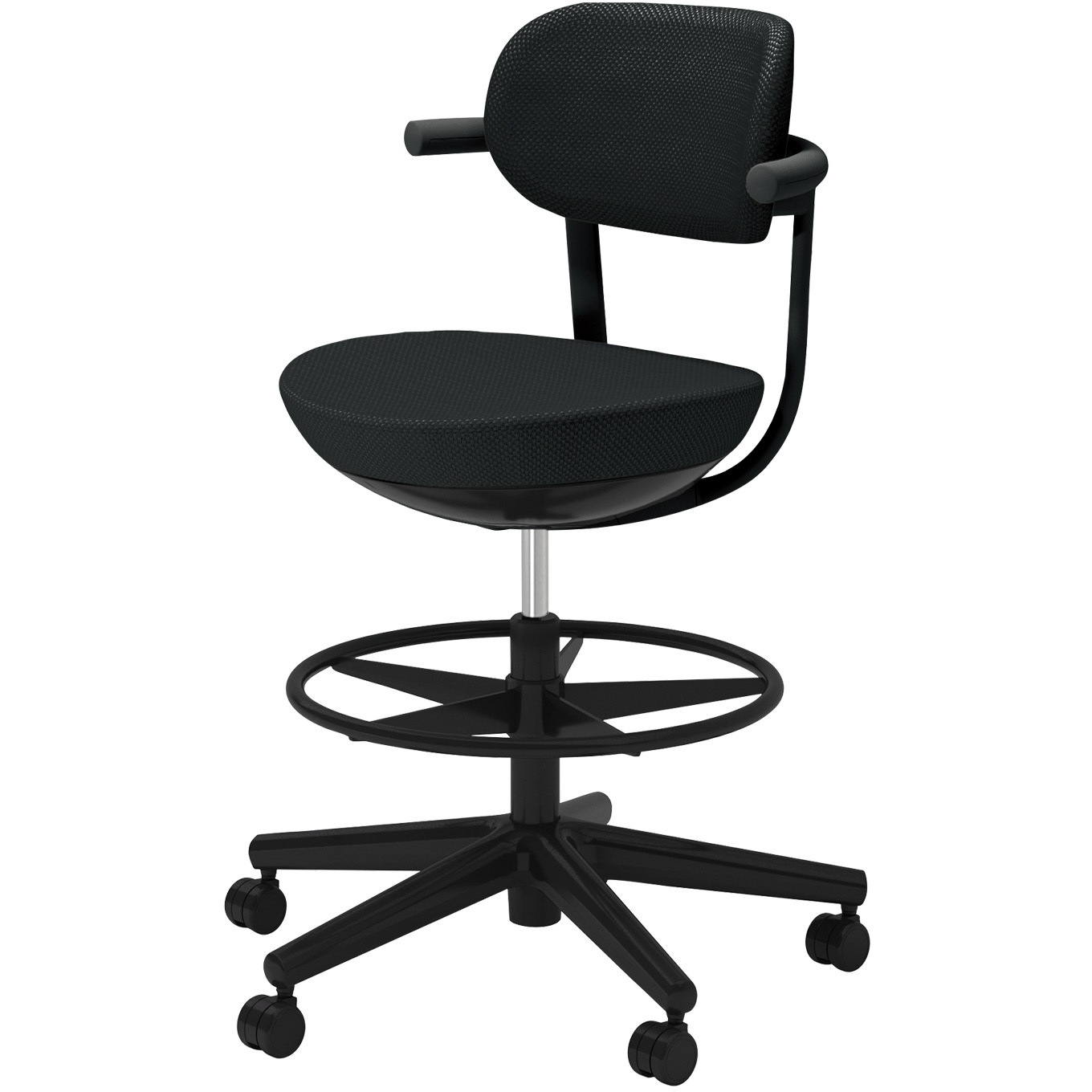 C07-B21CU-BKE6E61 オフィスチェアー パロ 背クッション ハイタイプ(配送・組立サービス付き) コクヨ ポリウレタン巻きキャスター 肘掛あり