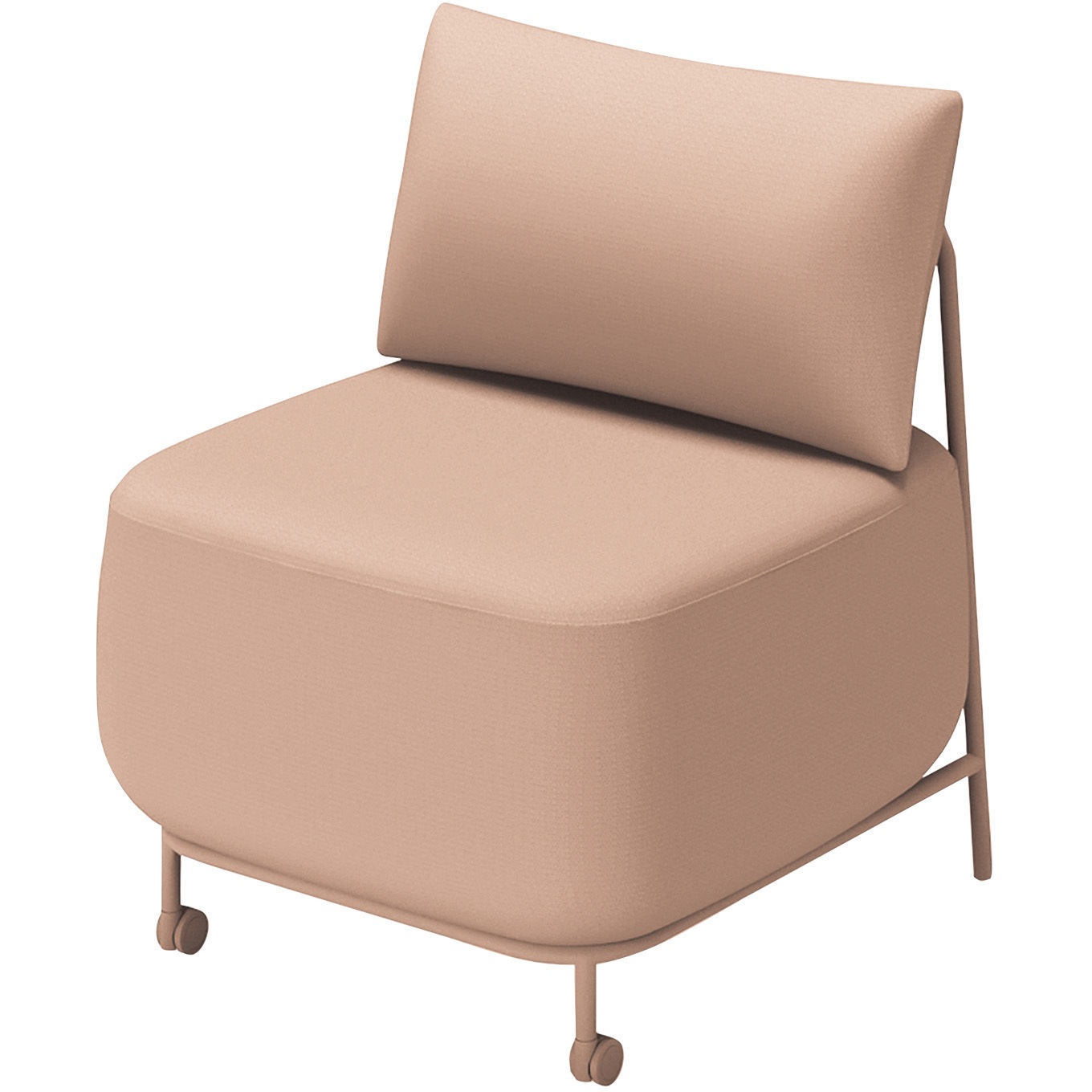 NAN-L1C-9GAG29G1 エニー ソファー 背付き(配送・組立サービス付き) コクヨ アッシュピンク色 外寸法650×682×770mm本体幅650mm奥行682mm高さ770mm  NAN-L1C-9GAG29G1