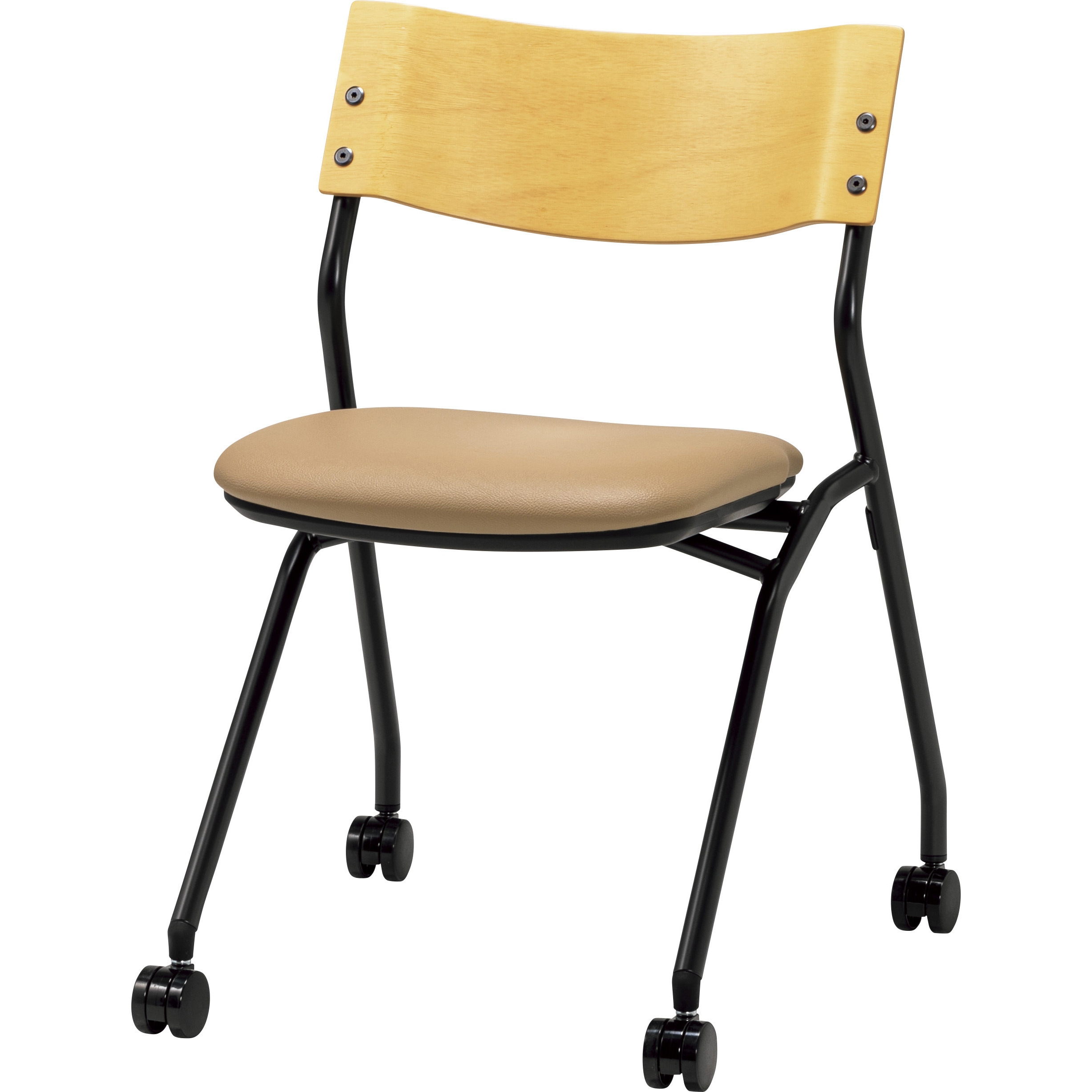 CM198-MXC キャスター付きミーティングチェア CM198-MXC ビニールレザー張り サンケイ 成型合板 13,845円