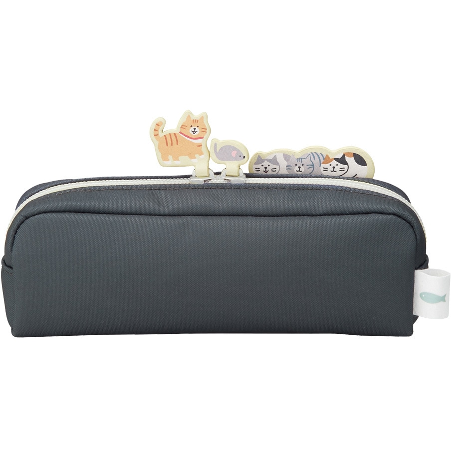 A2223-16 にゃんシーン ボックスペンポーチ リヒトラブ ファスナー