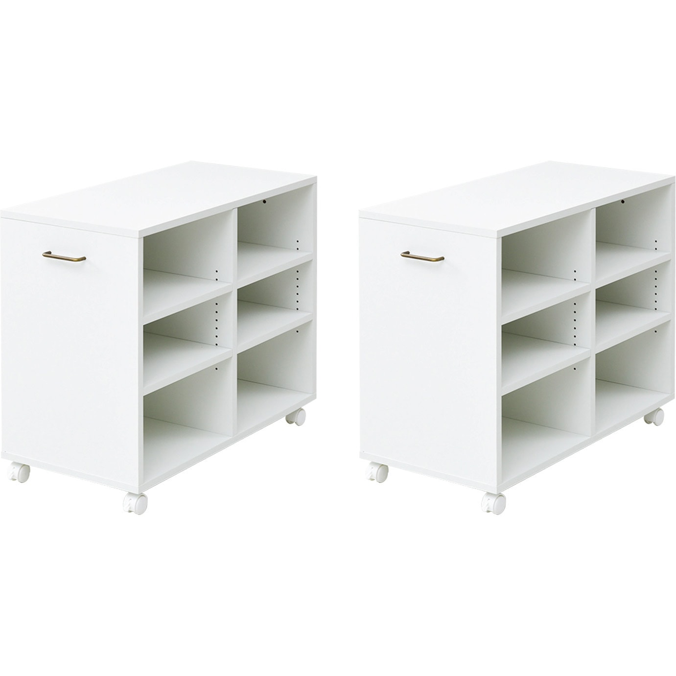 ECSR-7538(MWH)*2 クローゼット収納ラック キャスター付き YAMAZEN(山善) ホワイト(無地)色 プリント紙化粧繊維版 11,665円