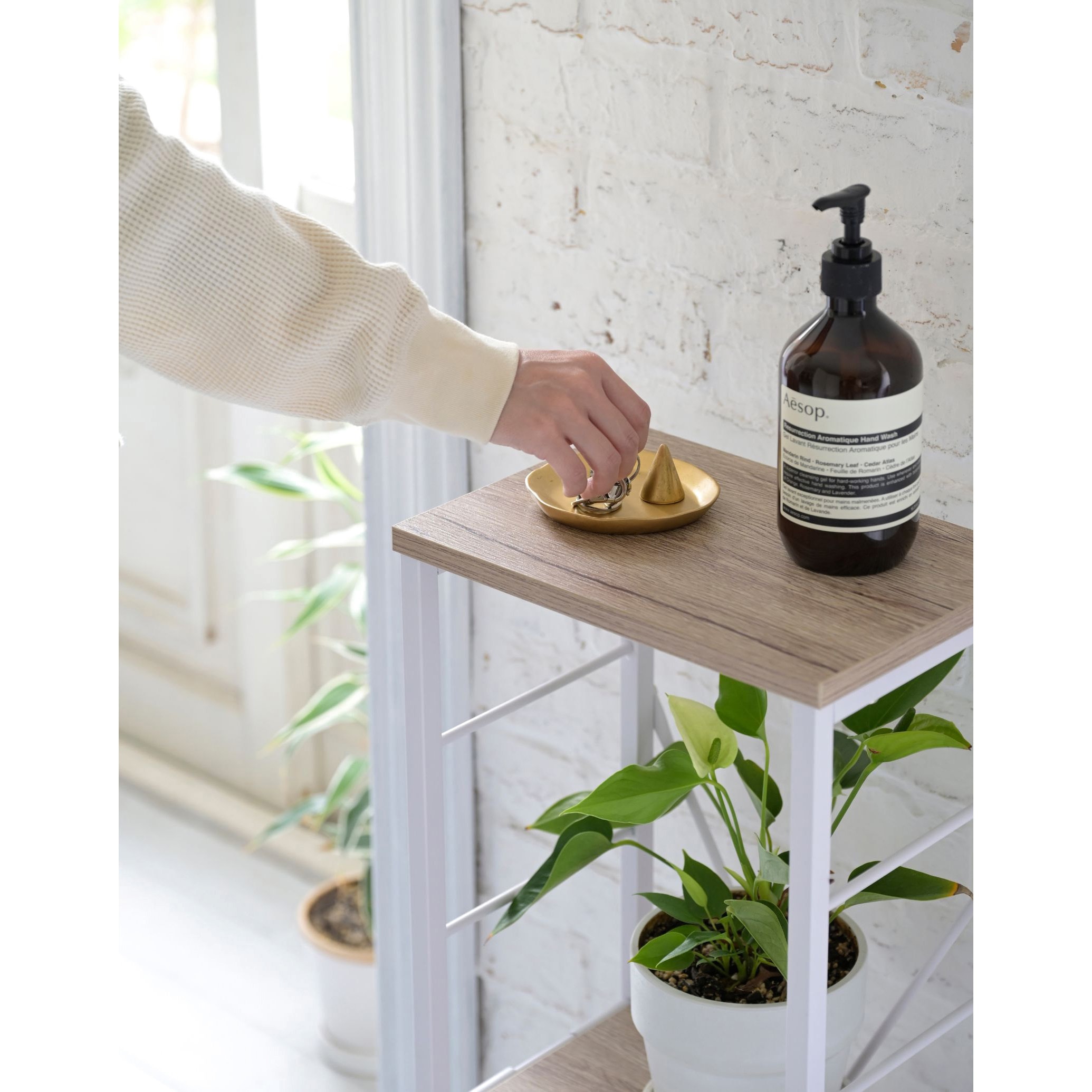 MWCT-5020H(ABR/SBK) コンソールテーブル YAMAZEN(山善) Aブラウン