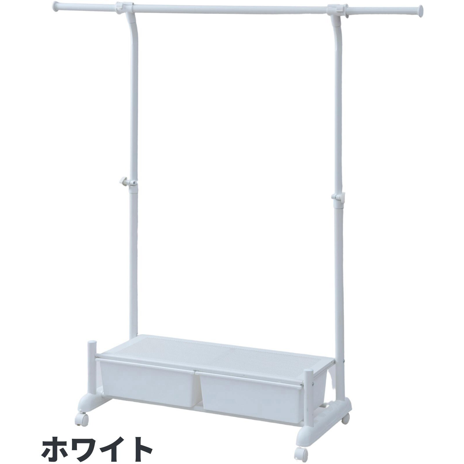 T2HH-SS(MWH) 収納ケース付きハンガーラック YAMAZEN(山善 T2HH-SS(MWH) 収納ケース付きハンガーラック YAMAZEN(山善