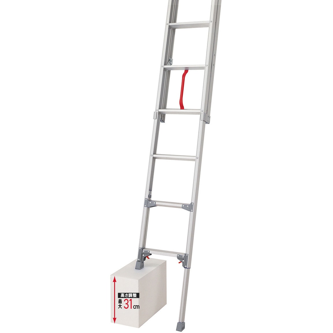 2連はしご-2【短い方】 LU2-38a 脚部伸縮2連はしご 長谷川工業 縮長2.11m 全長3.53～3.86m LU2