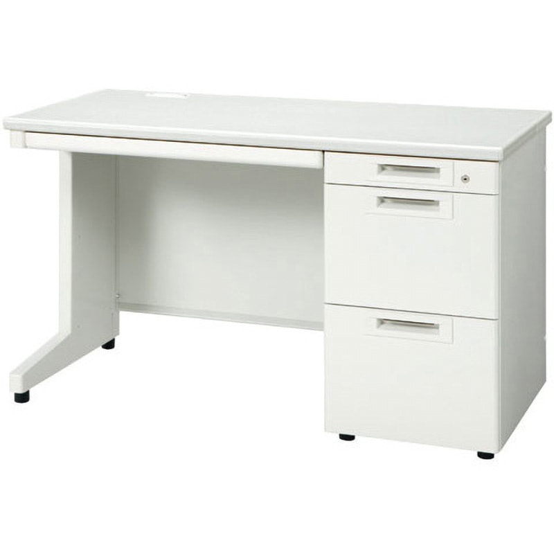 RJ-126A-3 WH RJデスクII 片袖机 奥行600mm 引出しAタイプ(組立サービス付き) プラス[家具] 高さ700mm幅1200mm  RJ-126A-3 WH 38,987円