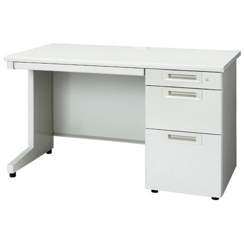 RJ-127D-3 WH RJデスクII 片袖机 奥行700mm 引出しDタイプ(組立サービス付き) プラス[家具] 幅1200mm  RJ-127D-3 WH